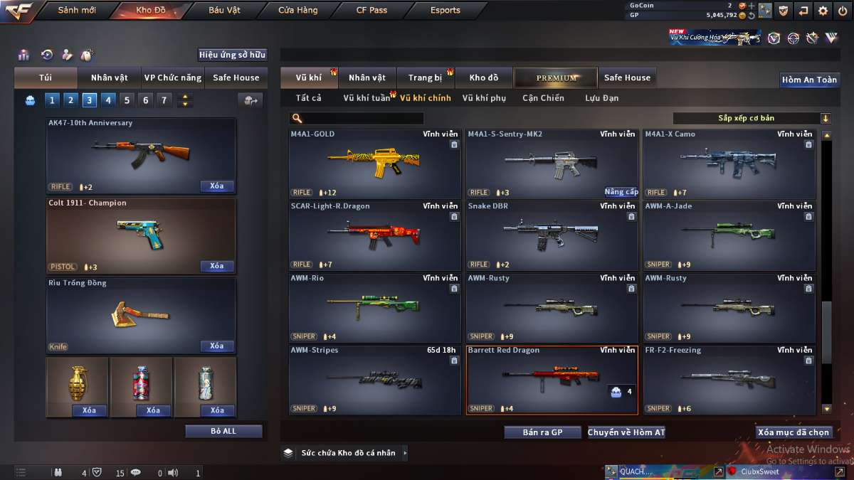 shop acc cf uy tin gia re